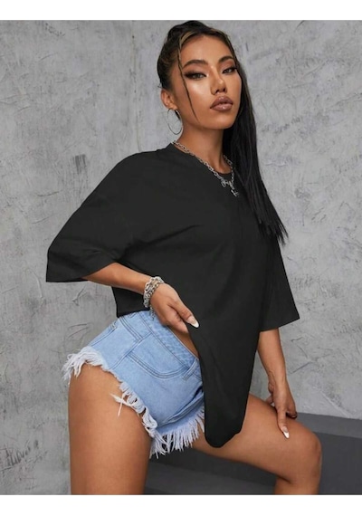 Noıssey Siyah Düz Oversize Unisex