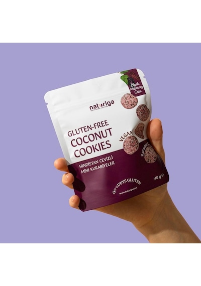 Naturiga Karadut & Chialı Hindistan Cevizli Kurabiye 40gr-3622