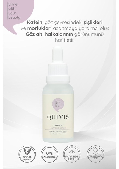 Quvis Göz Altı Torbalanma ve Kararma Karşıtı Aydınlatıcı Kafein Serum 30 ML