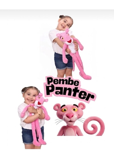 Pembe Panter Peluş Oyuncak Figür Pink Panther 55 Cm Yumuşak Dokulu Sevimli Oyun Ve Uyku Arkadaşı Hediyelik