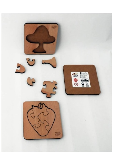 Plywood Ahşap Boyanabilir Çocuklar Puzzle Boya Setli Balon