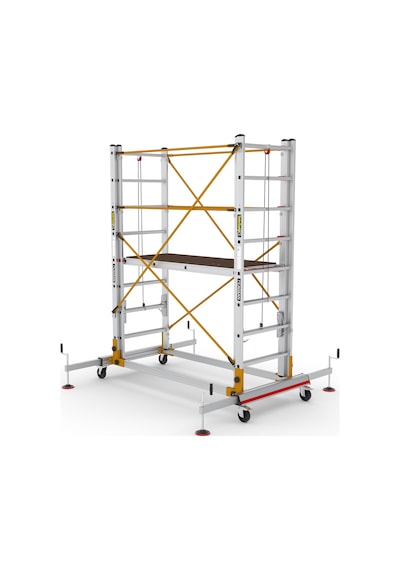 Çağsan 2x8 Basamaklı Telesafe Xl Fp - İki Parçalı Alüminyum İskele S004 Xl Fp