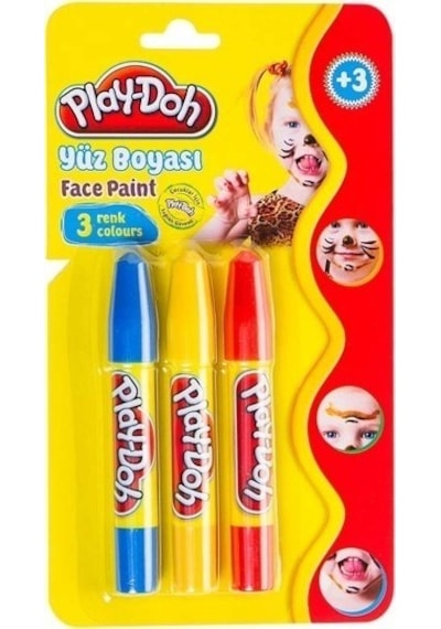 Play-doh 3 Renk Yüz Boyası