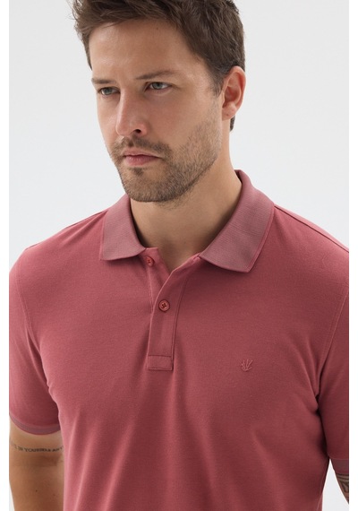 İmza Pembe Polo Yaka Pike Kısa Kol Slim Fit %100 Pamuk Tişört 1011260171 Gülkurusu