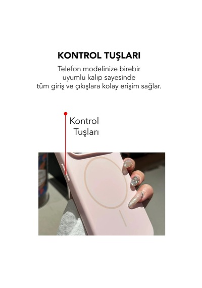 Apple İphone 13 Uyumlu Magsafe Lansman Silikon Kılıf Pudra