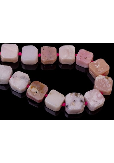 14 x 8 MM Pembe Opal Taşı Dizi Lacivert