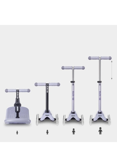 Micro Mini 6 İn 1 Deluxe Rock And Go Led Scooter Lavender Mist Mor