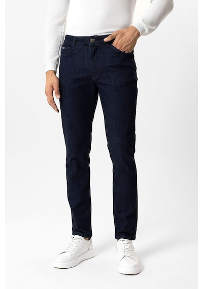 Back And Bond Koyu Lacivert Slim Fit 5 Cepli Denim Pantolon Çok Renkli
