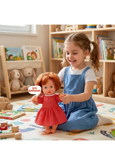 Ayla Bebek 40 Cm Türkçe Konuşan Kolları Ve Kafası Harekeli Et Bebek