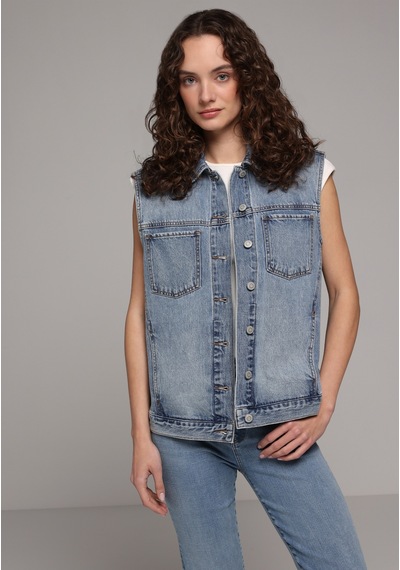 Colin's Colins Oversize Fit Kadın Light İndigo Denim Yelek Cl1081424 Q1.v1 Dn45059