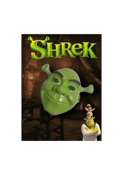 Yeşil Shrek Maskesi 21x25 Cm Diğer