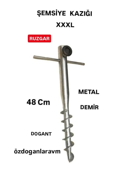 Xxxxl Fırtına Şemsiye Çadır Bahçe Kamp Plaj Yer Sabitleme Kazıgı