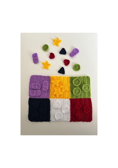 Renk-şekil Eşleştirme Oyunu/ Örgü Montessori Eğitici Oyun Seti