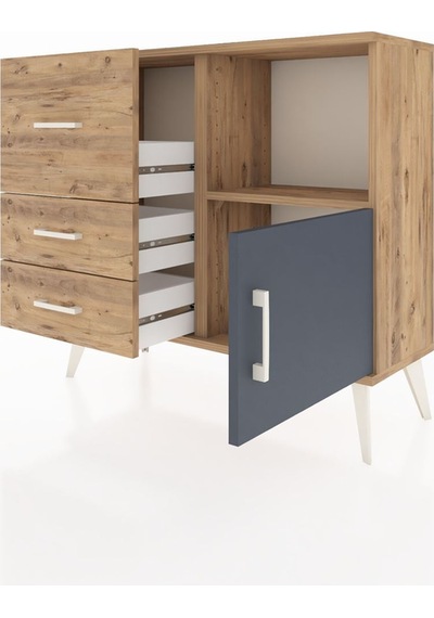 Arges Şifonyer Tek Raflı 3 Çekmeceli Tek Kapaklı 88x30x80 Çam-antrasit/çam Antrasit/çam Arges Şifonyer Tek Raflı 3 Çekmeceli Tek Kapaklı 88x30x80 Çam-antrasit/çam Antrasit/çam