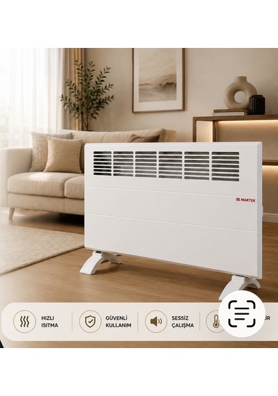 2500 Watt Elektrikli Panel Isıtıcı Manuel Otomatik Termostat Ayaklar,askı Aparatı Dahil Premıum Kalite