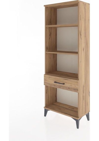 Arges Dolap 3 Raflı Tek Çekmeceli 60x30x163 Çam-çam Atlas Çam