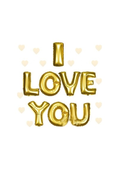 Hubrendy Cer I Love You Folyo Balon Altın Renk 35 Cm 465322