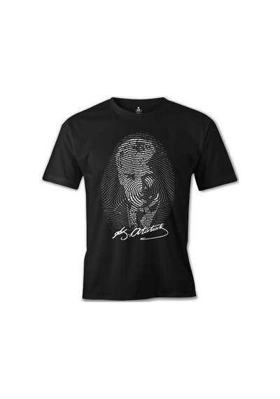 Dna'Mızda Var - Atatürk Siyah Erkek Tshirt