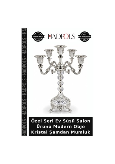 Özel Seri Ev Süsü Salon Ürünü Modern Obje Kristal Şamdan Mumluk