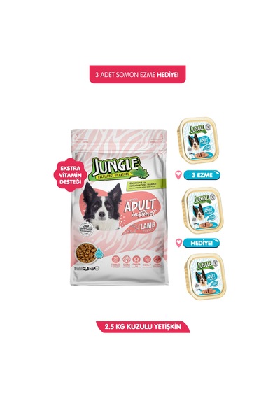 Yüksek Enerjili Kuzulu Köpek Maması 2.5 Kg + 3 Adet 100gr Somon Ezme Hediye