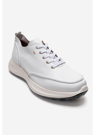 Marcomen Erkek Kalın Tabanlı Bağcıklı Sneaker Ayakkabı Gerçek Deri Mc 21027 Beyaz