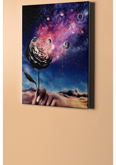 Webstyle Sayılarla Boyama Seti Kasnaklı Gül Ve Evren 40 X 50 Cm