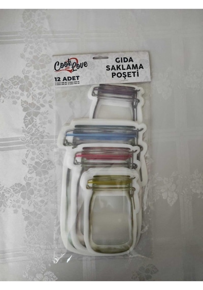 Cook With Love 12 'Li Gıda Saklama Poşeti Çok Renkli