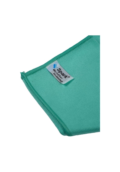 3 Adet Spark Kristal Mikrofiber Cam Silme Bezi Ve Genel Temizlik & Kurulama Bezi 40x40 Cm. Yeşil