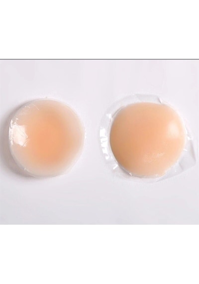 1 Çift Göğüs Ucu Gizleyici Kadın Silikon Kapatıcı Ten Nipple Pad Ten Rengi