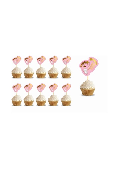 Kürdan Hoşgeldin Bebeğim Pembe 10 Parça Baby Shower Aksesuar