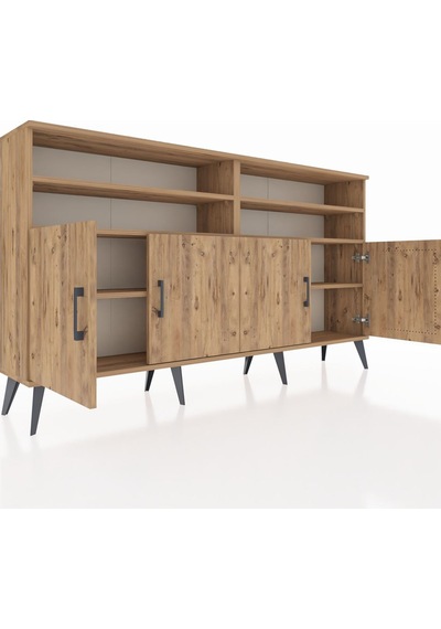 Arges Konsol 6 Raflı 4 Kapaklı 176x30x99 Çam-çam Çam-çam Arges Konsol 6 Raflı 4 Kapaklı 176x30x99 Çam-çam Çam-çam