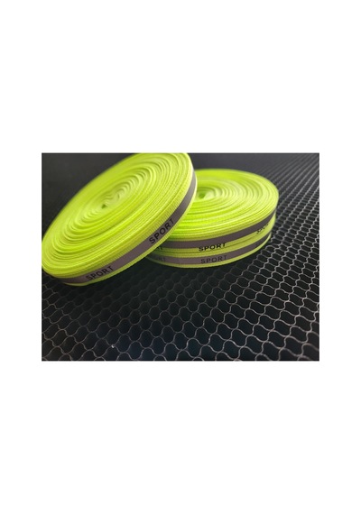 Grogren Şerit Baskılı Reflektörlü Sport 1 Cm Neon Yeşil 3 Metre - 691828605 Diğer