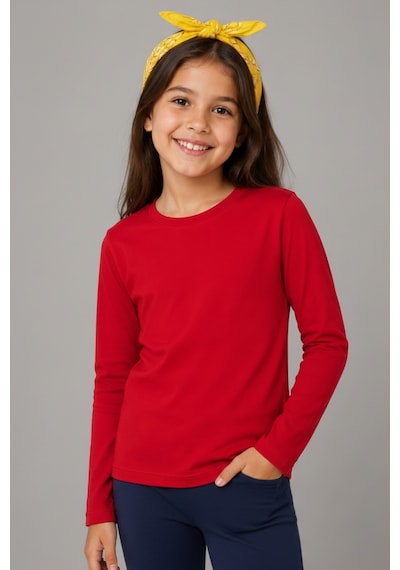 Kiagu Sarı Basic Tsort - Terletmeyen Esnek Kumaş Pamuklu Mevsimlik Sarı Kız Çocuk T-shirt Kırmızı Kiagu Sarı Basic Tsort - Terletmeyen Esnek Kumaş Pamuklu Mevsimlik Sarı Kız Çocuk T-shirt Kırmızı