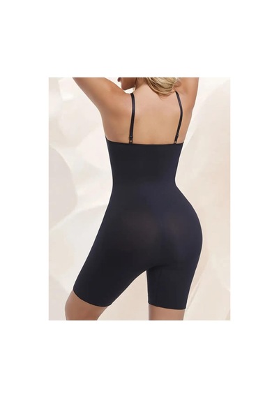 Toparlayıcı Yüksek Bel Tam Boy Body 9050 Siyah