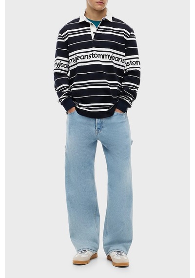 Tommy Jeans Çizgili Relaxed Fit Düğmeli Polo Yaka Sweat Erkek Polo Yaka Sweat Dm0dm23164 C1g Lacivert Tommy Jeans Çizgili Relaxed Fit Düğmeli Polo Yaka Sweat Erkek Polo Yaka Sweat Dm0dm23164 C1g Lacivert