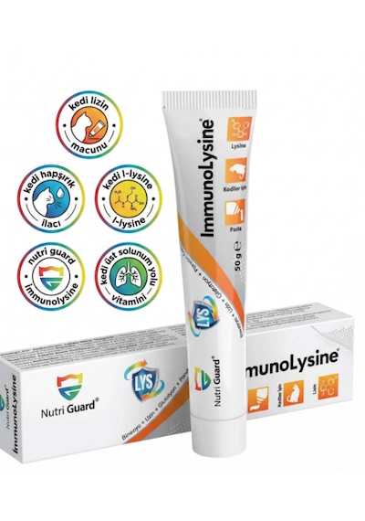 Nutri Guard Immunolysine 50 Gr Kediler İçin L-lysine, Göz Akıntısı & Solunum Yolu Destek Macunu