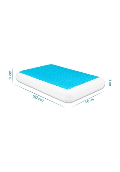 Viscofoam Lüks Terletmeyen Ortopedik Yastık Serinleten Visco Yastık Jelli Yastık 60x40x11cm