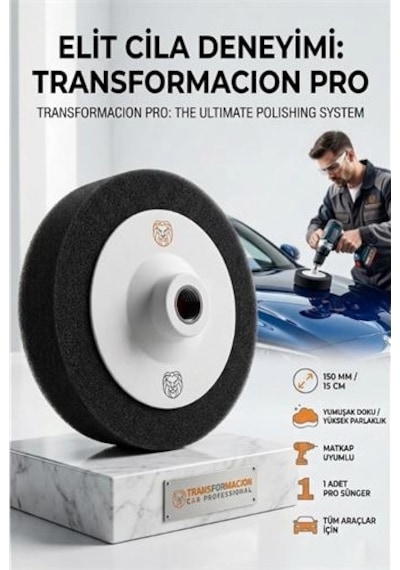 Cila Süngeri 150mm - Yumuşak Siyah Finishing Pedi Wax Ve Hare Giderme 723113