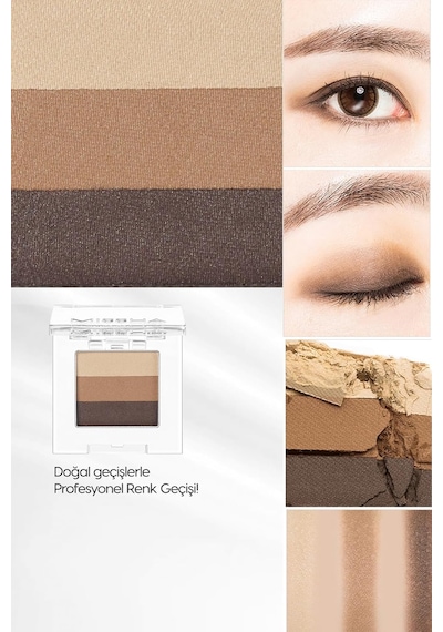 Mıssha Yumuşak Dokulu, Dökülme Yapmayan 3 Renkli Göz Farı Triple Shadow No.7 Sand Wave Sku: Smg8690010453488