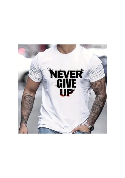 Caddemia Yaz Moda Gündelik Spor Gevşek Asla Görmez Mektup Baskılı Yuvarlak Boyun Kısa Beyaz 2XL Caddemia Yaz Moda Gündelik Spor Gevşek Asla Görmez Mektup Baskılı Yuvarlak Boyun Kısa Beyaz 2XL