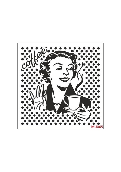 Mutfak Temalı Desenler Stencil Şablon 25X25 Mu-065