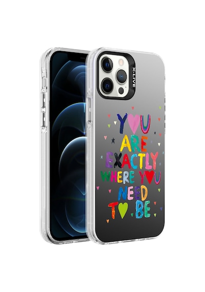 Apple Uyumlu iPhone 12 Pro Max Uyumlu Desenli Zore Silver Sert Kılıf-you You -