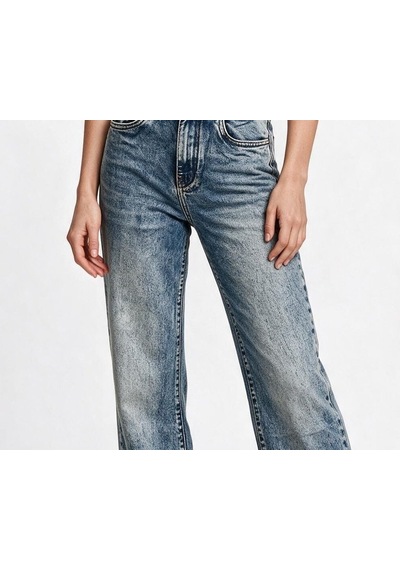 Marsel&leon Marsel Leon Kadın Yüksek Bel Geniş Paça Taşlanmış Yıpranmış Paçalı Jean Pantolon Multi Marsel&leon Marsel Leon Kadın Yüksek Bel Geniş Paça Taşlanmış Yıpranmış Paçalı Jean Pantolon Multi
