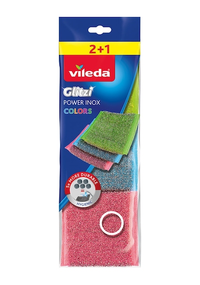 4 Adet Vileda Power Pad 2+1'li İnox Colors