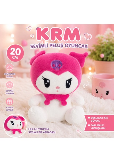 Kuromi Peluş Oyuncak 20 Cm Sevimli Tasarımlı Yumuşak Dokulu Sarılmalık Peluş Çok Renkli