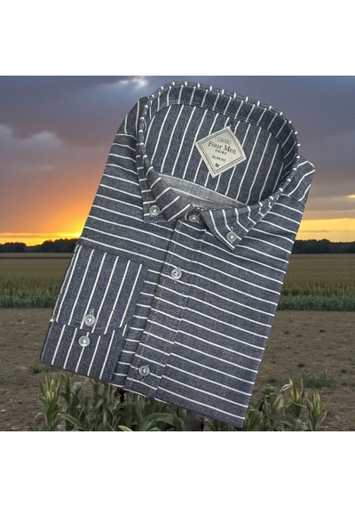 Linen Pamuklu Keten Slim Fit 4 Mevsim Giyilebilen Tek Cepli Gömlek Antrasit