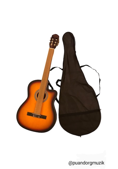 Ravenni Rcg-120 4/4 Klasik Gitar Tam Boy Kesik Kasa Kılıf+penaseti+kapo Hediyeli Sunburst