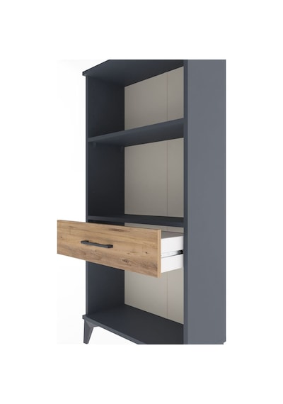 Arges Dolap 2 Raflı Tek Çekmeceli 60x30x134 Antrasit-çam Antrasit