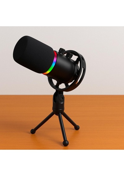Rgb Profesyonel Stüdyo Mikrofon Kayıt Usb/xlr Çift Modlu Podcast Dinamik Mikrofon Masaüstü Canlı Yayın Mikrofonu