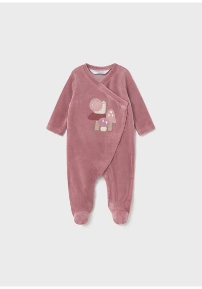 Mayoral Newborn Kız Bebek 2li Kadife Tulum Pembe